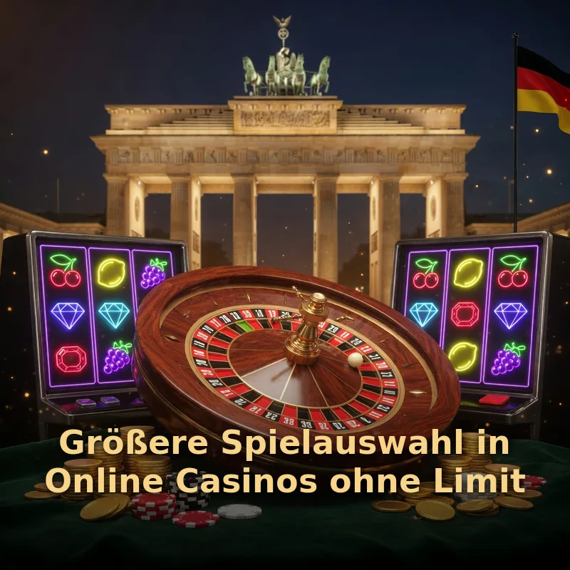 Größere Spielauswahl in Online Casinos ohne Limit